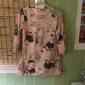 Dusty rose pink  floral cover up dress